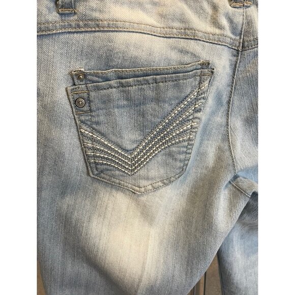 VINTAGE 90s Y2K Cropped Ankle Low Rise Faded Straight Leg Jeans - Picture 5 of 13